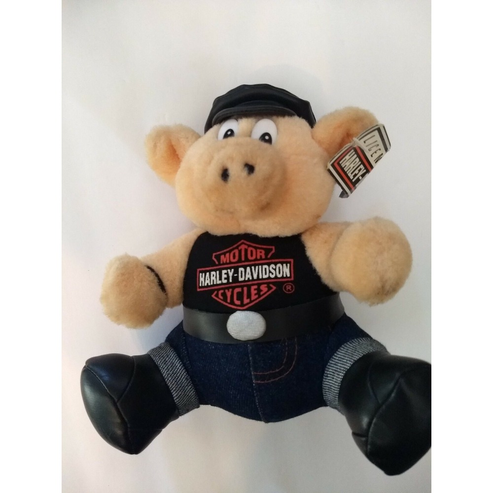 Harley Davidson MotorCycles Plush Pig Biker Attire Hog Vintage Collectable 1993